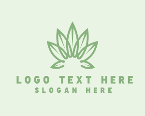 Weed - Organic Cannabis Leaf logo design