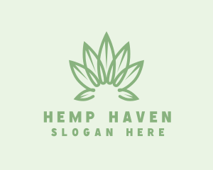 Organic Cannabis Leaf logo design