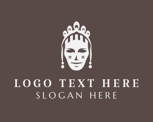 Face - Elegant Queen Tiara logo design