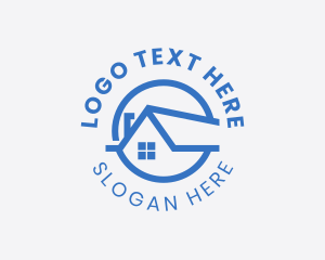 Land Developer - House Roof Renovation logo design