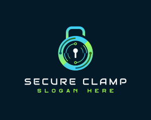 Cyber Security Lock logo design