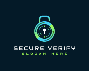 Cyber Security Lock logo design