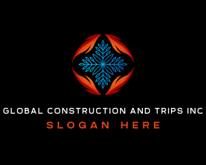 Refrigeration - Thermal Air Conditioning HVAC logo design