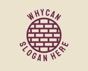 Brick Wall Badge Logo