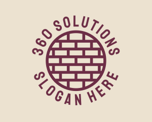 Brick Wall Badge logo design