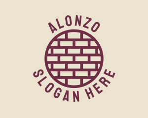 Brick Wall Badge logo design