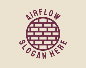 Brick Wall Badge logo design