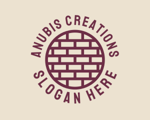 Brick Wall Badge logo design