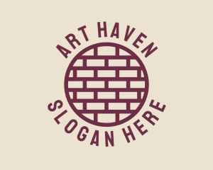 Brick Wall Badge logo design