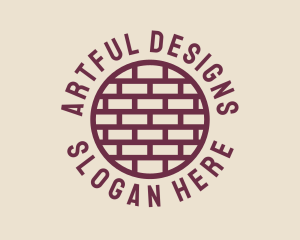 Brick Wall Badge logo design