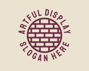 Brick Wall Badge logo design