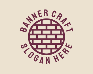 Brick Wall Badge logo design