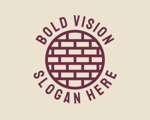 Brick Wall Badge logo design