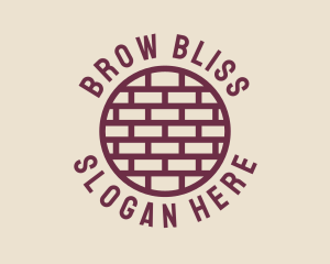 Brick Wall Badge logo design