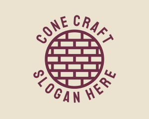 Brick Wall Badge logo design