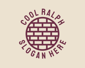 Brick Wall Badge logo design