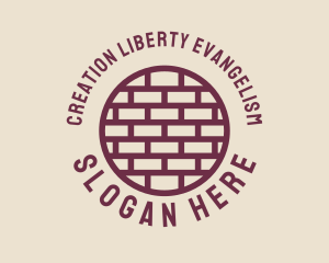 Brick Wall Badge logo design