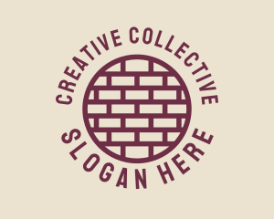 Brick Wall Badge logo design