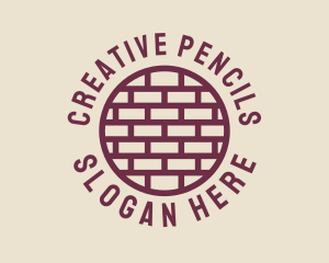 Brick Wall Badge logo design