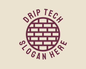 Brick Wall Badge logo design