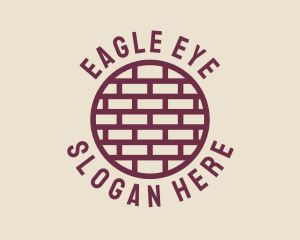 Brick Wall Badge logo design