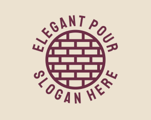 Brick Wall Badge logo design