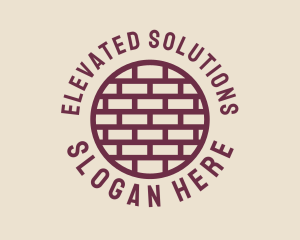 Brick Wall Badge logo design