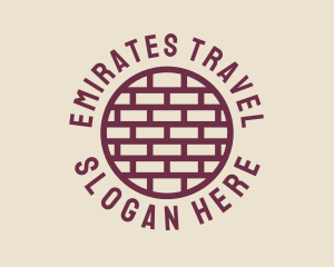 Brick Wall Badge logo design