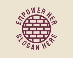 Brick Wall Badge logo design