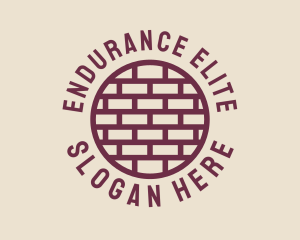 Brick Wall Badge logo design