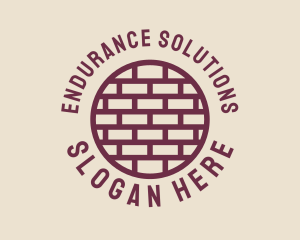 Brick Wall Badge logo design