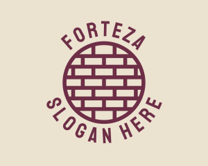 Brick Wall Badge logo design