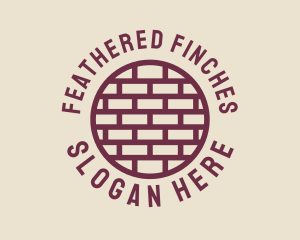 Brick Wall Badge logo design