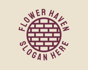 Brick Wall Badge logo design