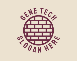 Brick Wall Badge logo design