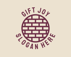 Brick Wall Badge logo design