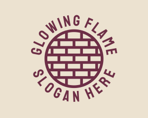 Brick Wall Badge logo design