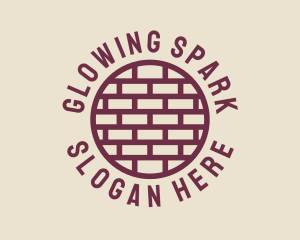 Brick Wall Badge logo design