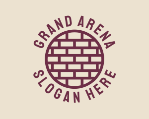 Brick Wall Badge logo design