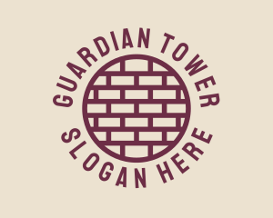 Brick Wall Badge logo design