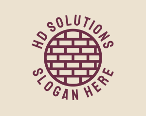 Brick Wall Badge logo design