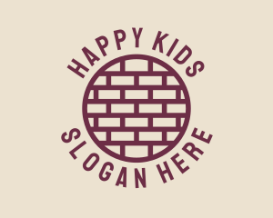 Brick Wall Badge logo design