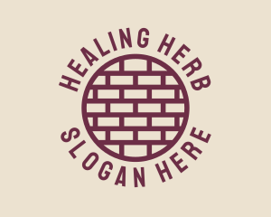 Brick Wall Badge logo design