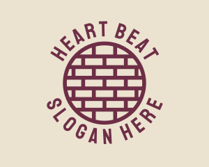 Brick Wall Badge logo design