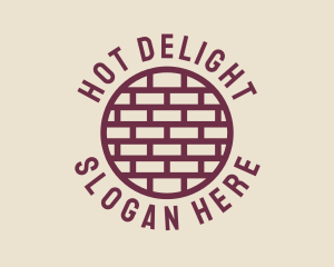 Brick Wall Badge logo design