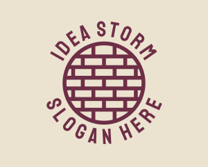 Brick Wall Badge logo design