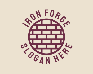 Brick Wall Badge logo design