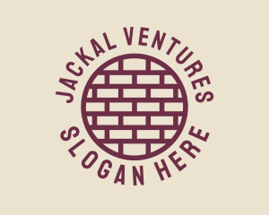 Brick Wall Badge logo design