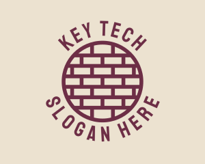 Brick Wall Badge logo design