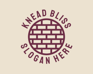 Brick Wall Badge logo design